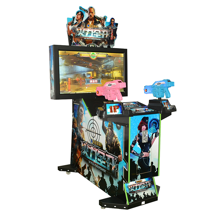 Coin operated electronic arcade simulator shooting game machine