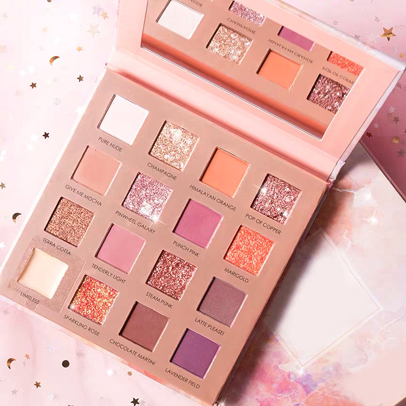 Высокая qualitywarm цвет на заказ Палетка теней для глаз 16 видов цветов жемчужный матовая яркие изготовленные на заказ макияж глаз многоцветный Тени для век косметика