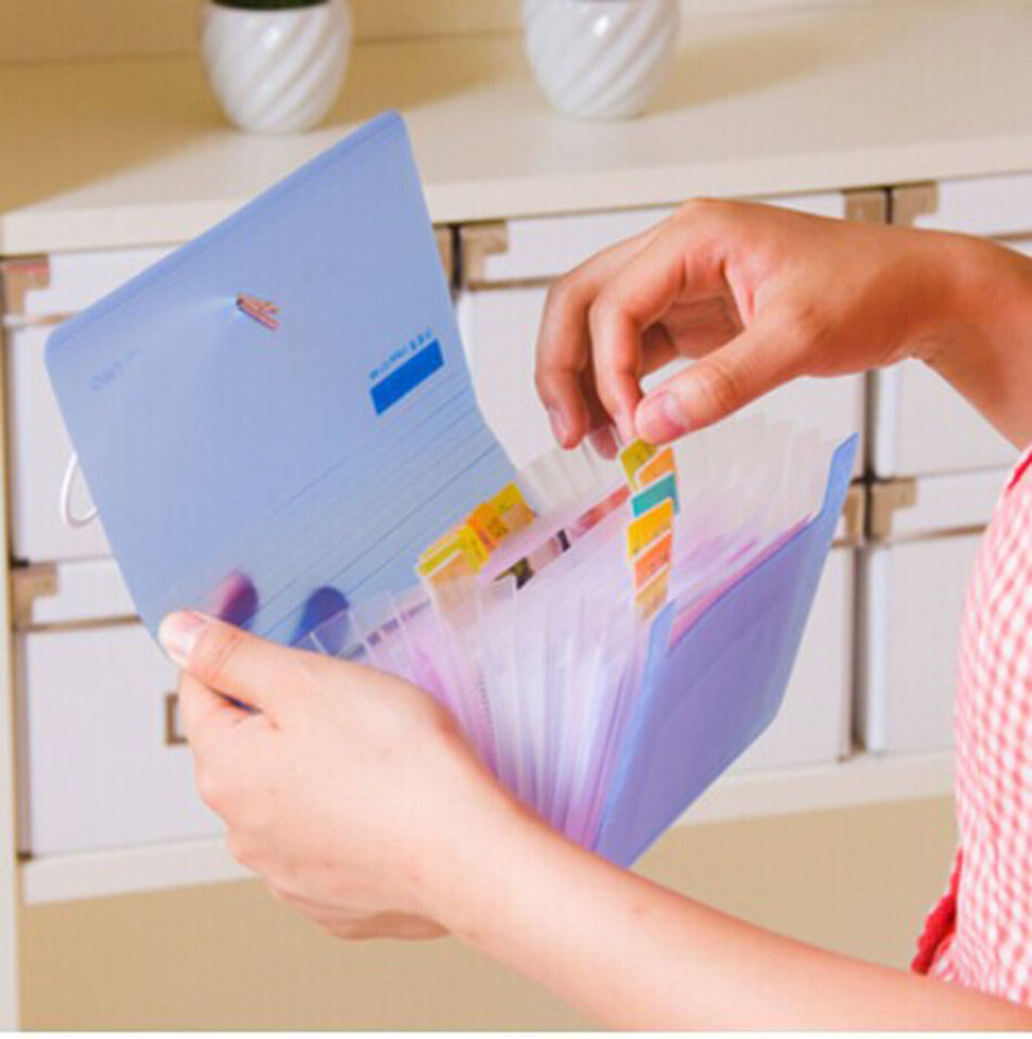 Пластиковая папка карамельного цвета формата A6, маленькие пакеты для документов, расширяющиеся бумажники, папки для документов