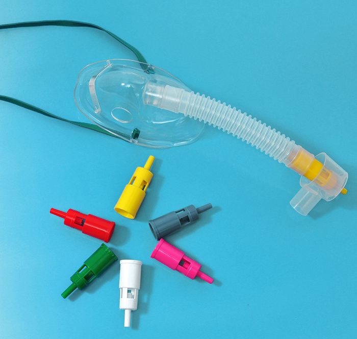 热销一次性医用pvc便携式无复吸氧气面罩,带latec自由松紧带