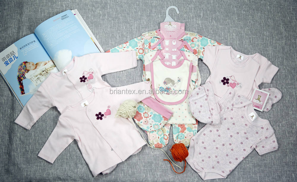 Briantex 100%COTTON Fashion Baby Clothes Set 8pcs Hot Sale