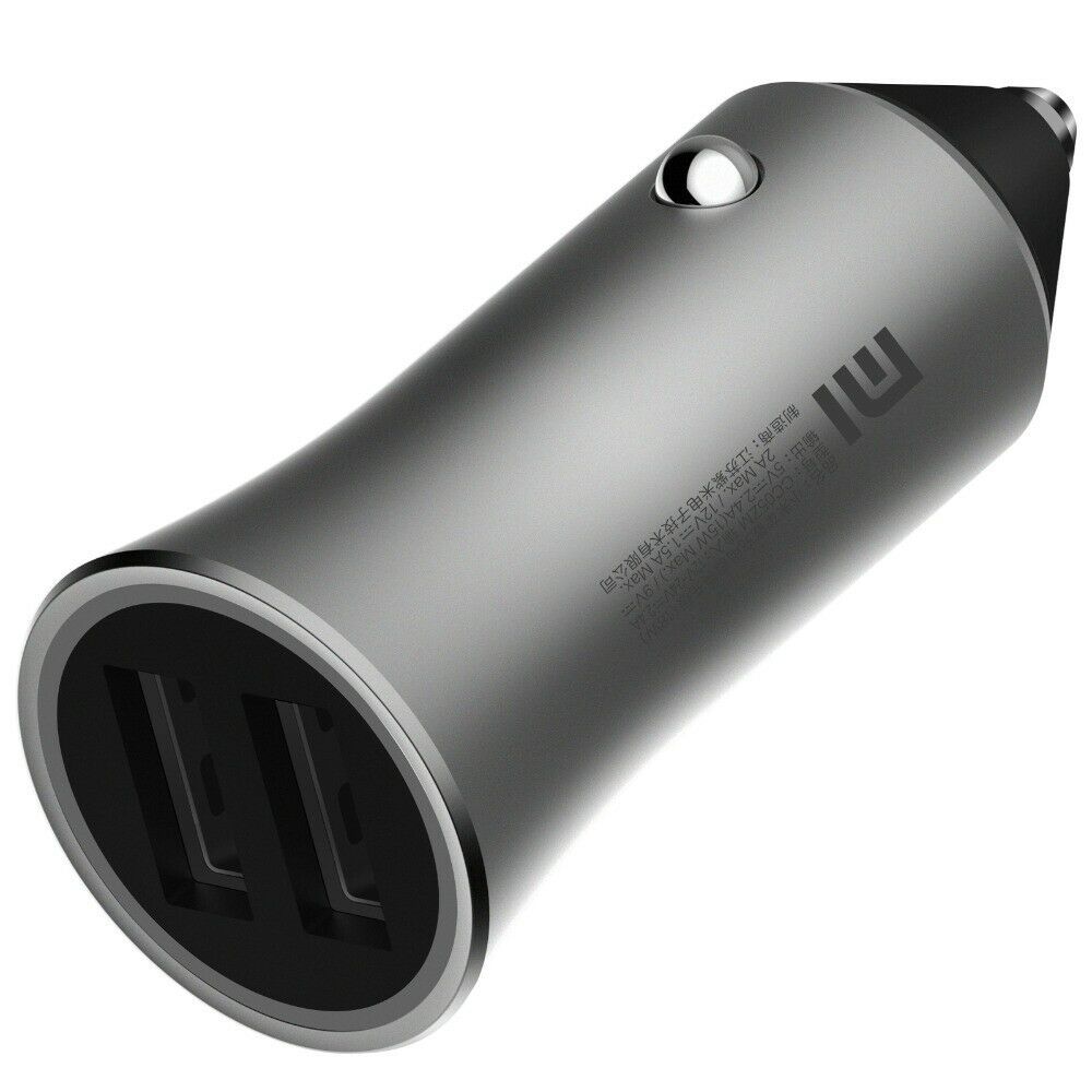 Новинка автомобильное зарядное устройство Xiaomi QC3.0 Быстрая зарядка двойной USB для iPhone Samsung Huawei Быстрая зарядка 5 В/2,4 А 18 Вт Быстрая зарядка со светодиодной подсветкой