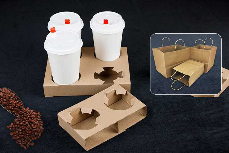 Disposable Custom Take Away Craft Coffee Paper Cup Sleeve /Holder
