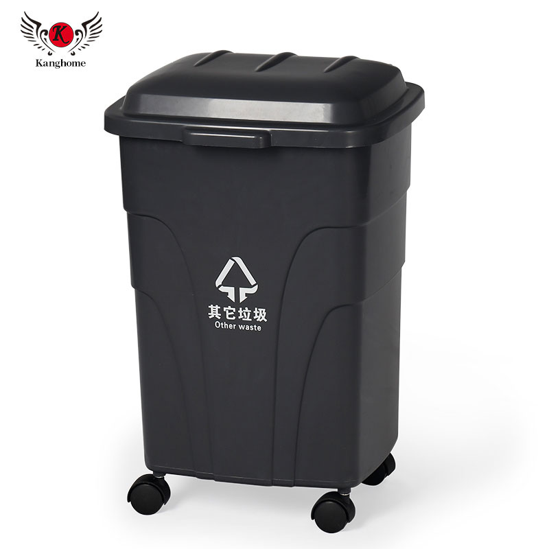 2 x Large 70L Litre BLACK Plastic Bin Rubbish Waste Dustbin Animal Feed Storage