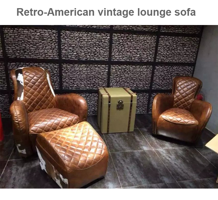 luxury home antique chaise lounge saddle chair genuine leather reclining sofa chair with footrest for living room bedroom