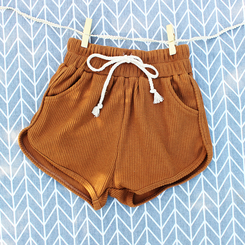 Wholesale ribbed cotton baby clothes shorts summer young boys wearing panties baby swim shorts