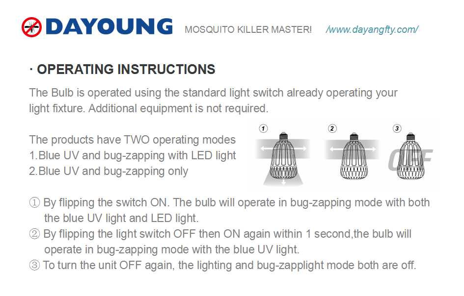 Dayang 2022 NEW INHALATION 2 in 1  LED pest control electric mosquito killer bulb for indoor use