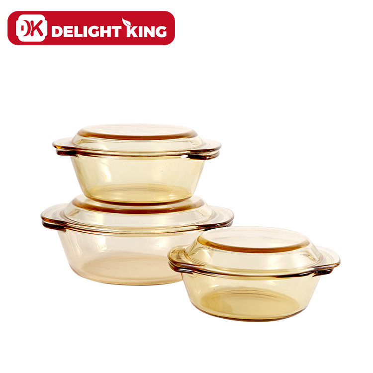 Высокая боросиликатного янтарного стекла кастрюли/большой прозрачный стекло кастрюли