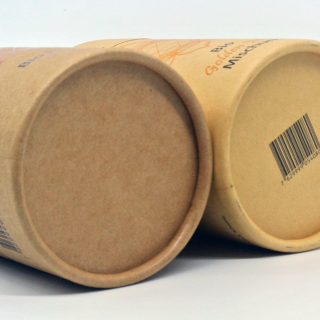 Customized boxes paper recycled Tea packaging foil lined paper tube