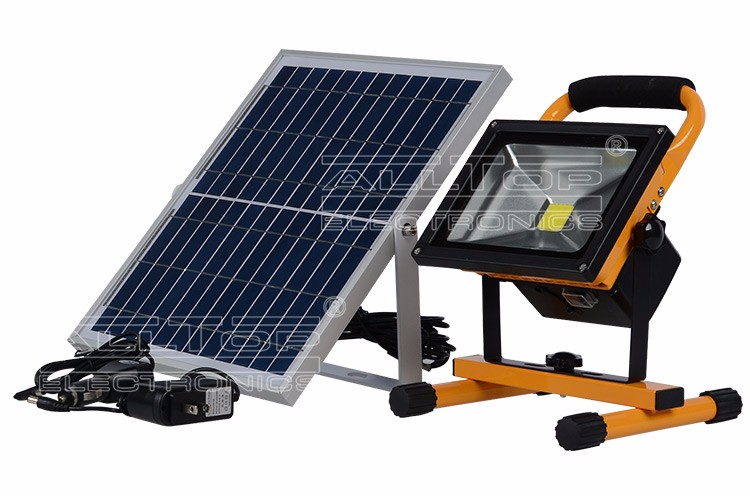防水户外 ip65 便携式可充电 20w 太阳能 led 泛光灯