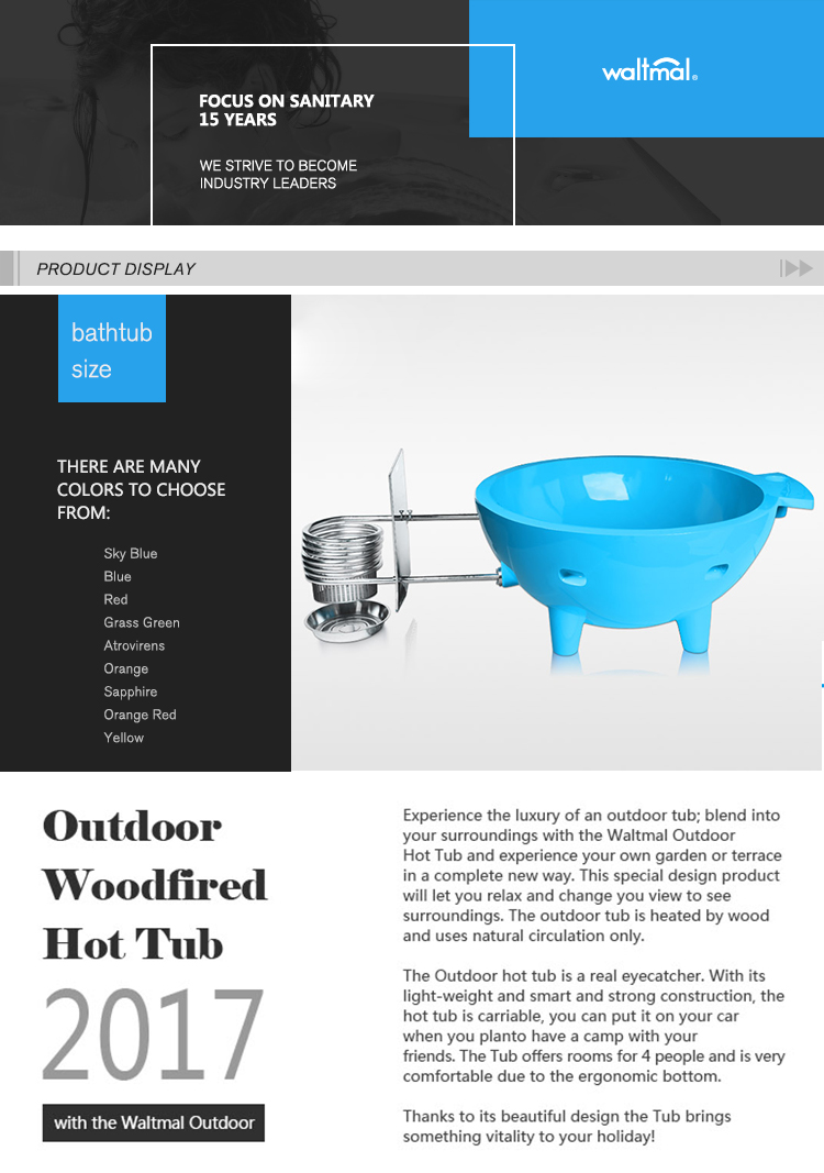 Fiber Glass Waltmal hottub wood fired hot tub hot tub spa outdoor hot tub