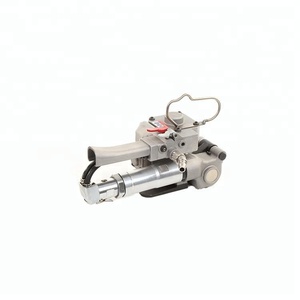 Portable battery powered automatic plastic tool strapping seals