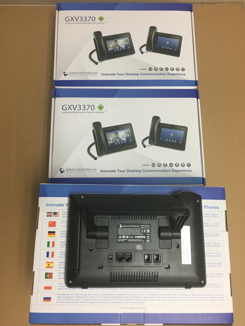 グランドストリーム ビデオIP電話 GXV3370、16 SIPアカウント、7インチ