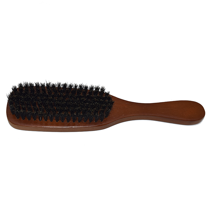 Beard Brush Boar Bristle for Men's Mustache Shaving Comb Massage Facial Hair Cleaning Brush Beech Long Handle