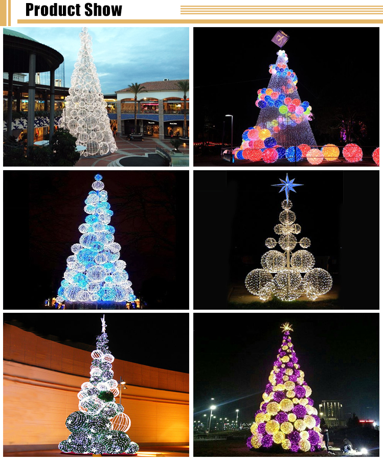 Wholesale outdoor christmas ball tree for festival decoration