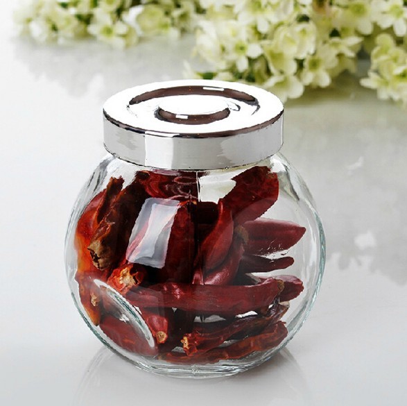 Wholesale Full Set Empty Spice and Seasoning Pot Jar Seasoning Glass Kitchen Food Storage Bottles & Jars Minimalist Cover Iron
