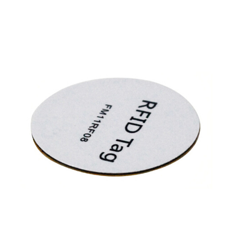 13.56mhz RFID token NFC NTAG216 PVC coin tag with adhesive sticker