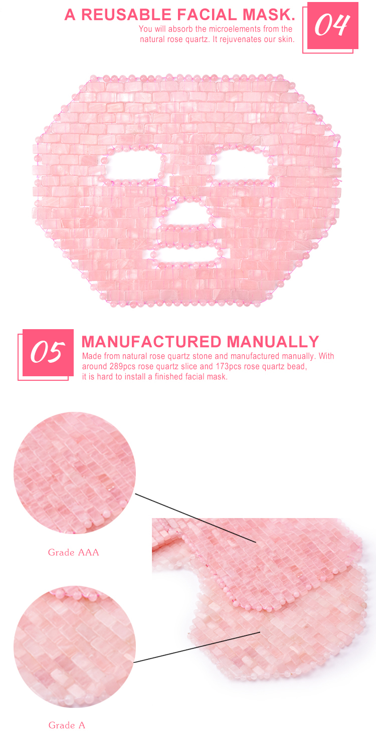 rose quartz facial korean face mask for skin care