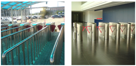 Durable Rotary Turnstile Entrance Gates 304 Stainless Steel Controlled Access Gates