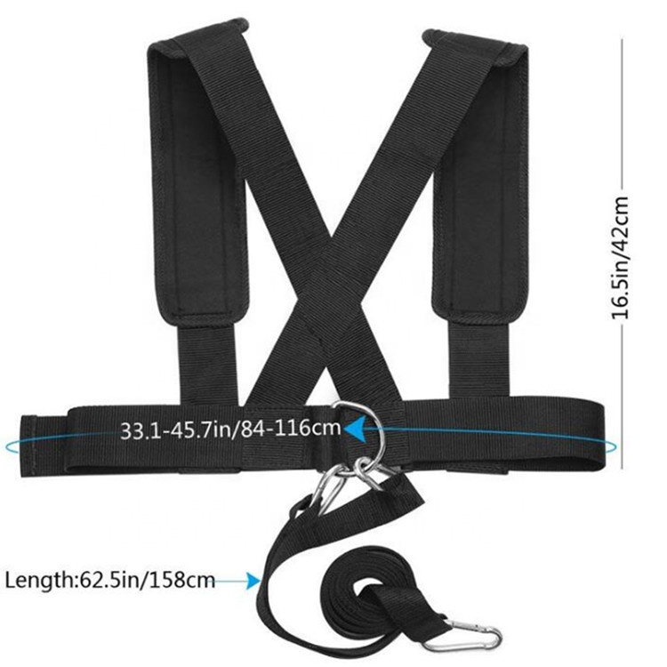 Black Color Adjustable Nylon Gym Fitness Resistance Band