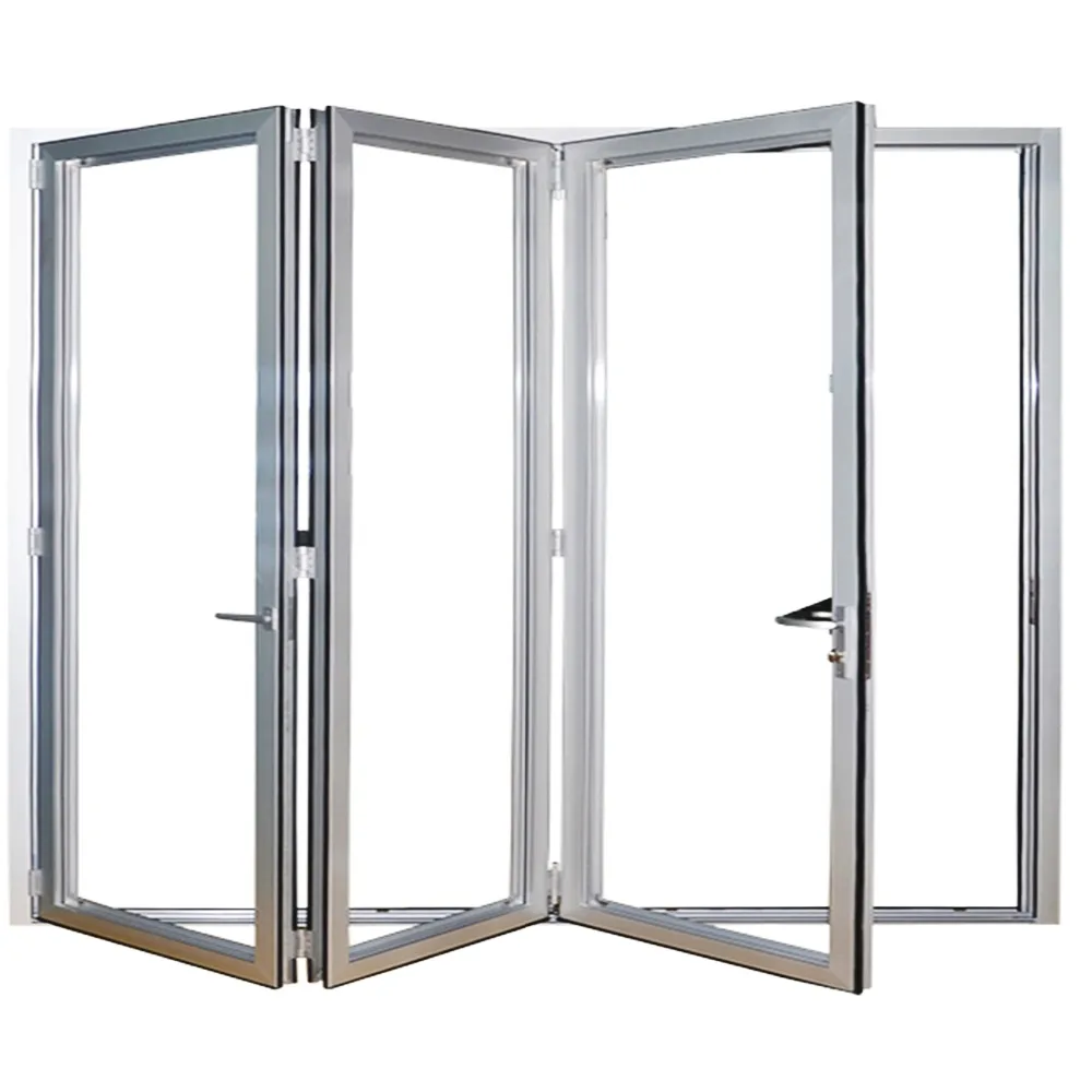 Đôi tráng men chất lượng cao màu trắng nhựa upvc gấp cửa