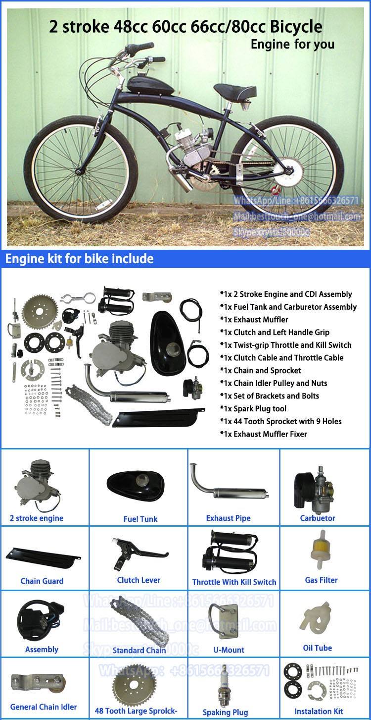 Mountain Bike 48cc 49cc 50cc 60cc 66cc 80cc Motorized Kit