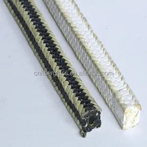 stable quality New design Refractory Material Graphite PTFE With Aramid fiber in corners reinforced braided Packing