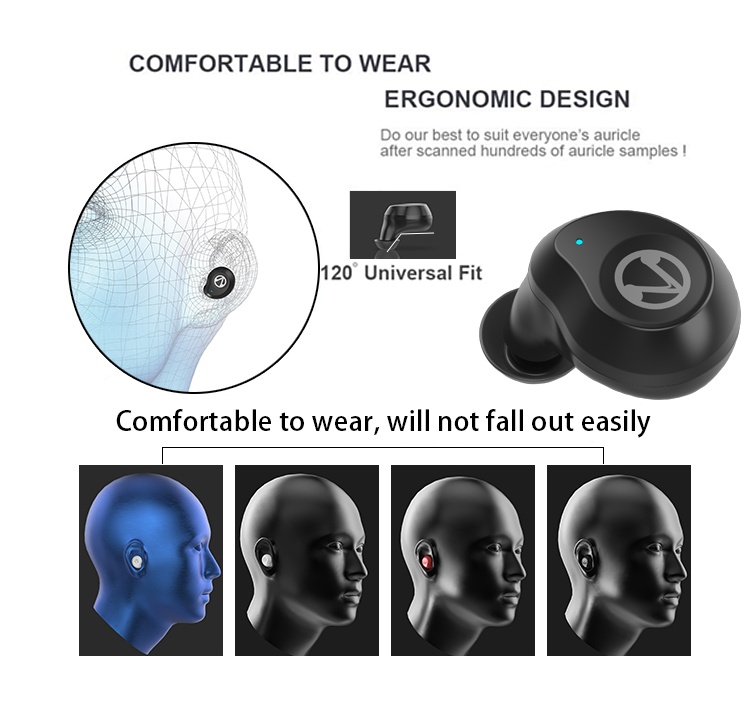 TWS X10 Wireless in-ear Headset Headphones true stereo dual master earphones