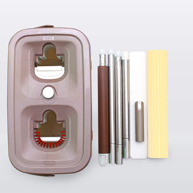 PVA SPONGE MOP WITH BRUSH SELF-CLEAN MOP HANDS FREE SPONGE MOP