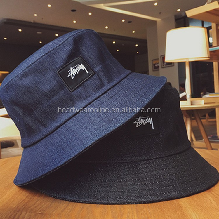 Custom Washed Sports Headband Snapback Plain Visor Denim Bucket Hat For Women