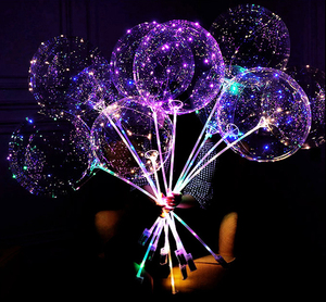 Colorful LED Bobo bubble light luminous balloons for party decoration