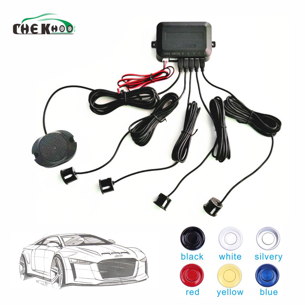 Автомобильный парктроник, зуммер, датчик парковки с 4 датчиками, радар заднего хода, монитор, система детектора, дисплей с подсветкой