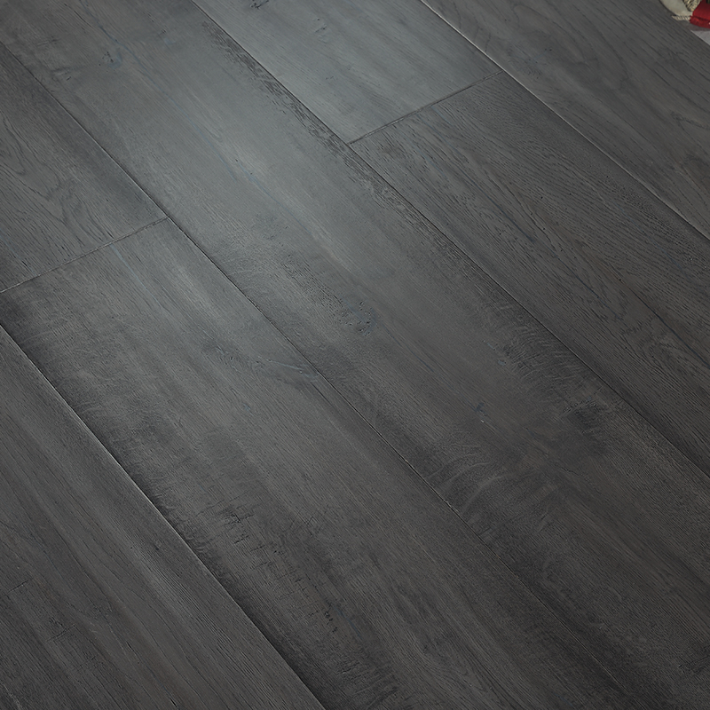 Smoky Dark Engineered Oak Flooring Large Véritable Chêne En Bois Brossé parquet
