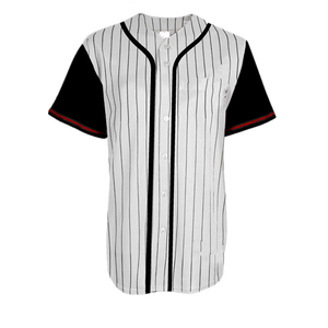 black pinstripe baseball jersey