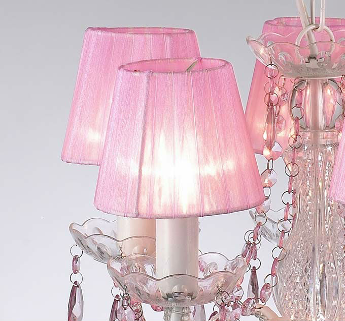 Pink lampshade home decoration crystal acrylic children chandelier lighting