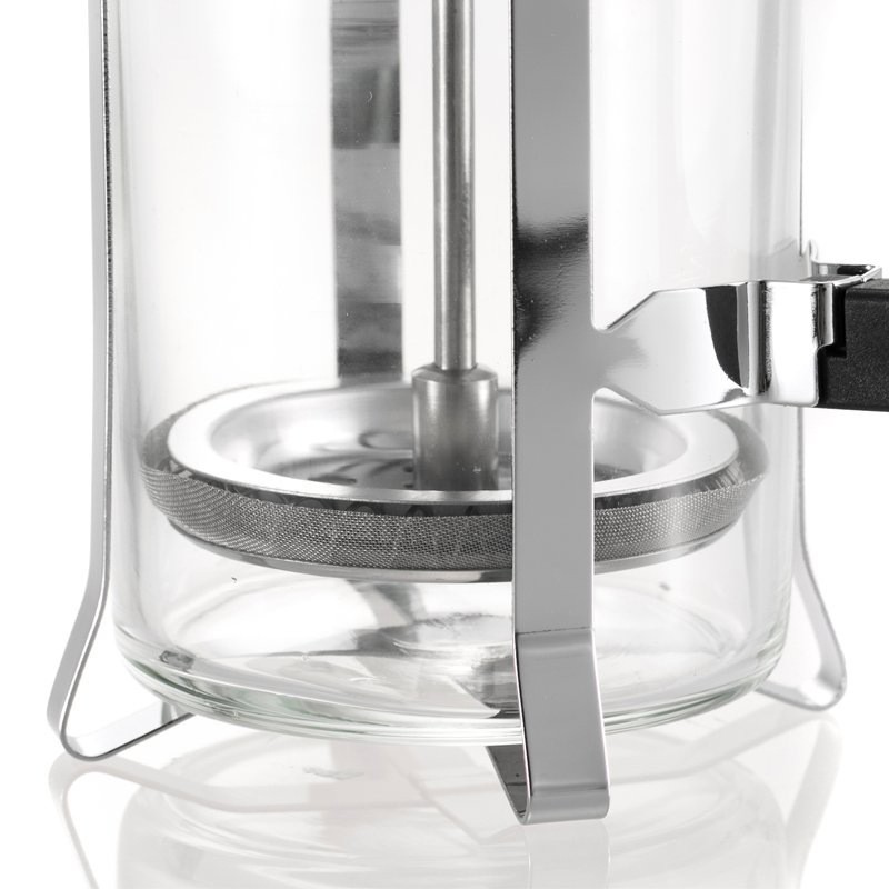 French Press Coffee Maker / Glass Carafe and Sturdy Metal Frame: 34 oz (8 cup) capacity; smooth plunger