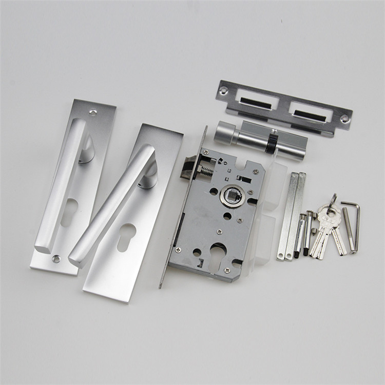 America silver interior door handle lock aluminum door handle