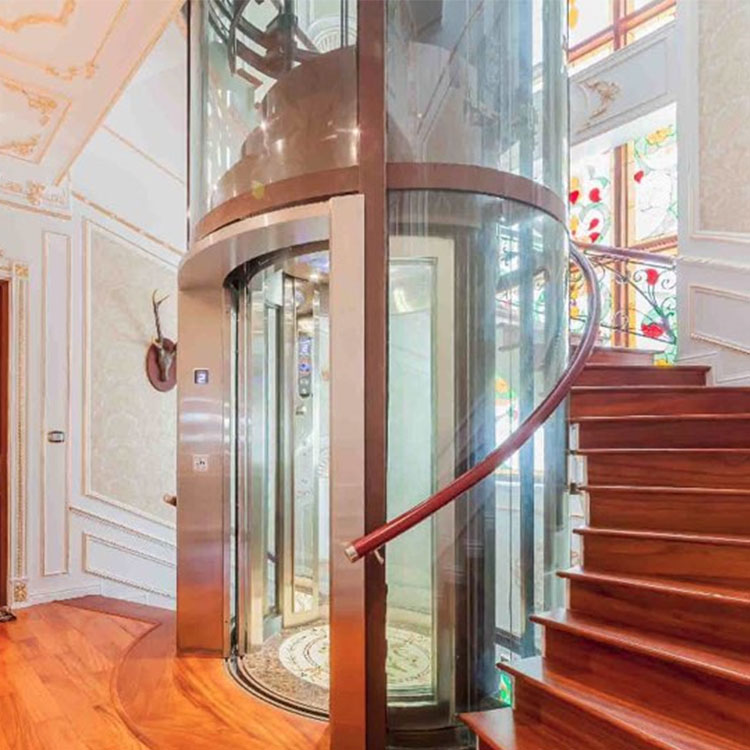 Villa Used Panoramic Glass Elevator, Hot Sale Villa Used Round Glass Home Elevator