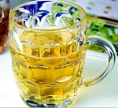 big capacity customized emboss design glass beer mug drinking glass mug