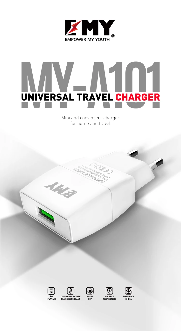 new product 1A 1usb hot selling phone accessories home charger