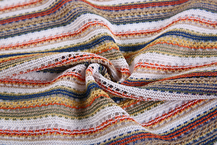 Garment textile telas polyester warp knitting fabric stretch crochet fabric