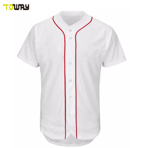 blank button up baseball jersey