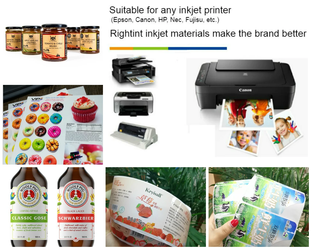 inkjet High quality printed  waterproof inkjet sticker vinyl a4 waterproof sticker paper