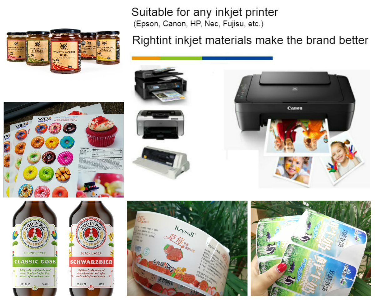 inkjet High quality printed  waterproof inkjet sticker vinyl a4 waterproof sticker paper