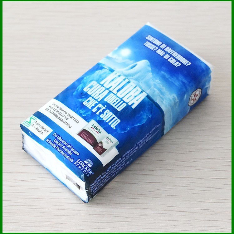 促销批发柔软的处女口袋面巾纸/最优惠的价格口袋纸巾