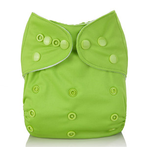Mumsbest Color Snaps Plain Solid Baby Pocket Suede Cloth Diapers Baby Popular Washable Reusable Nappies