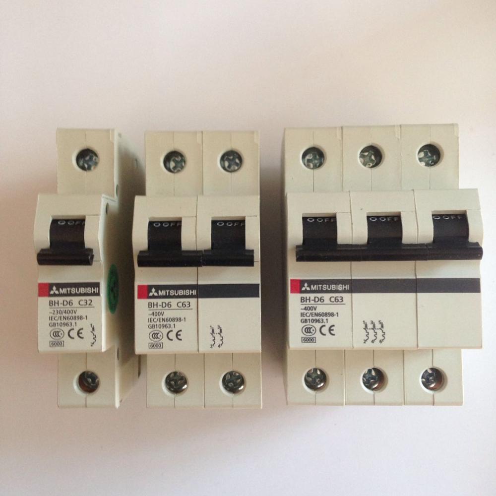 NEW BH-D6 3P C6 6A Mitsubishi Circuit Breaker