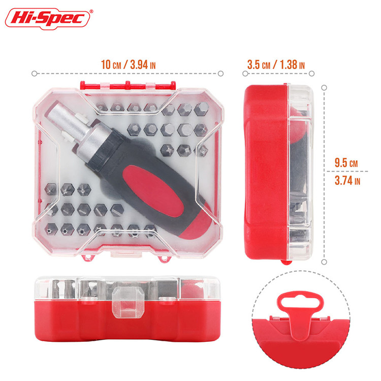 31pc Ratcheting Screwdriver Bit Set CRV Ratchet Screwdriver Set Tamper Proof Security Hex Torx Bits Set Hand Tools BI004