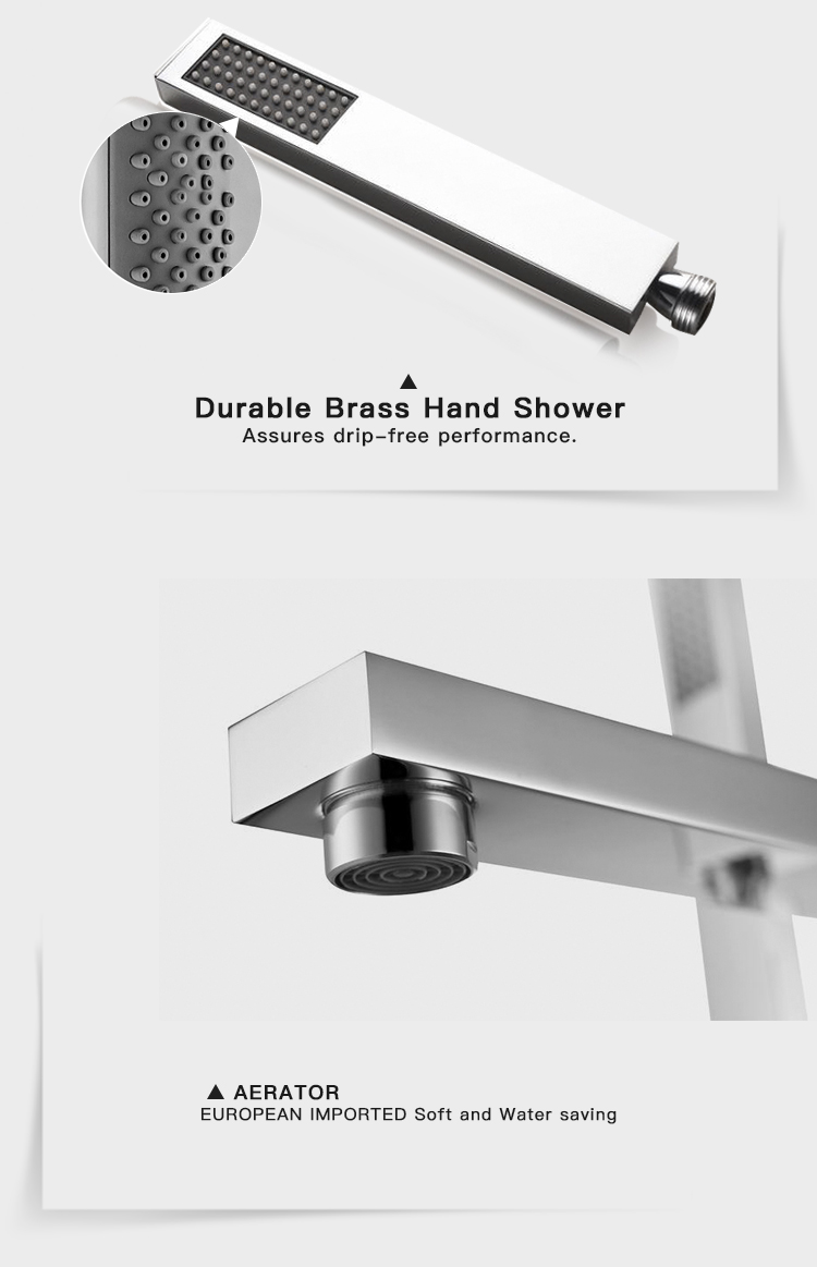 Square freestanding bath tubs shower mixer tap faucet filler brass floor mount bathroom bathtub bath faucet