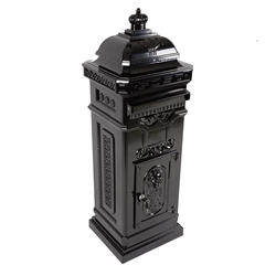 Chengfeng Supplier Crown Freestanding Black Aluminum Letterbox